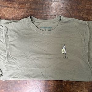 Life is good fishing shirt large nwot short sleeve